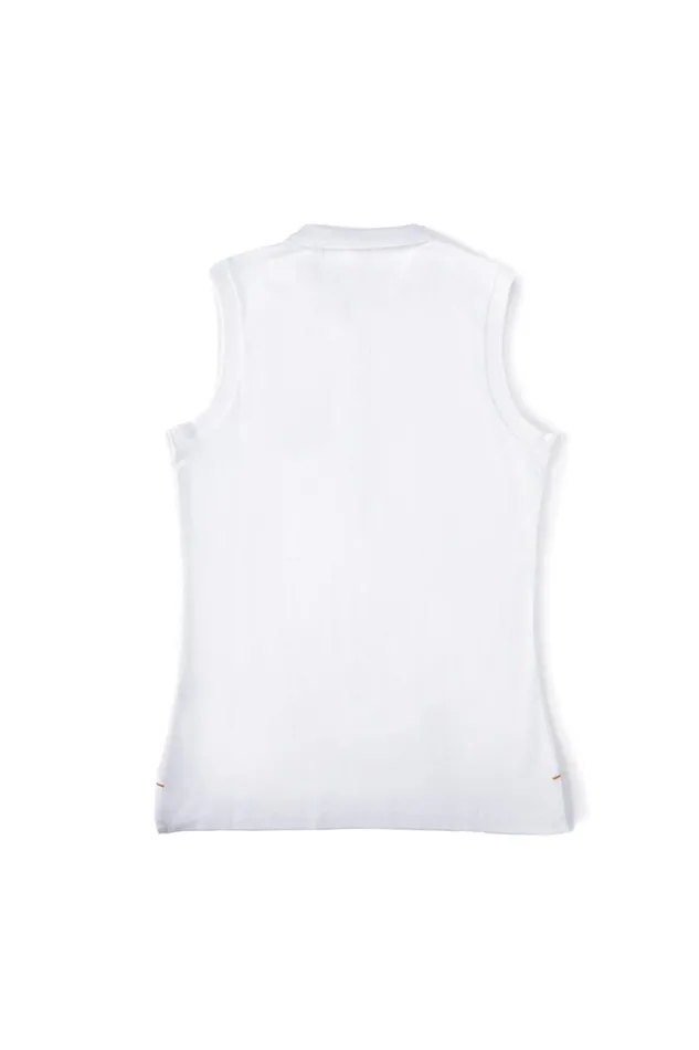 EquestrianWomen Polo Shirts and Tees Holland Cooper Sleeveless Polo Shirt White
