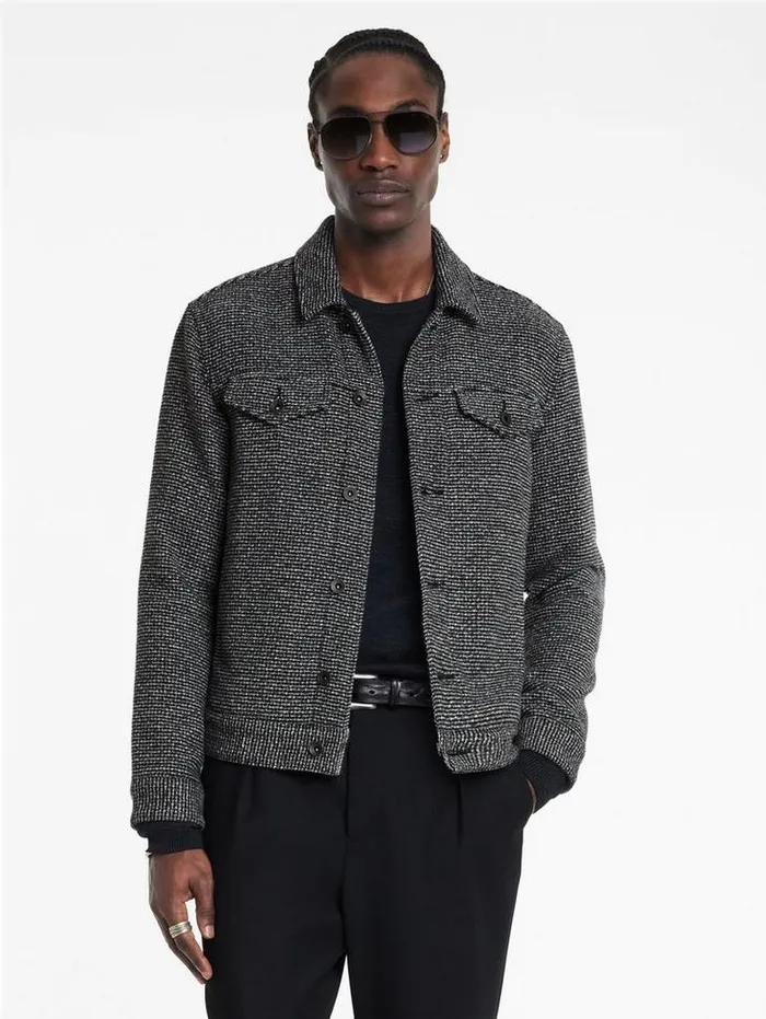 EVANS JACKET Blackwhite Men John Varvatos Coats And Jackets
