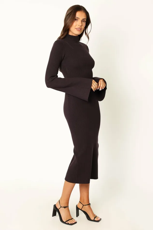 Event Dresses Astor Long Sleeve Midi Dress Plum Petal and Pup Women