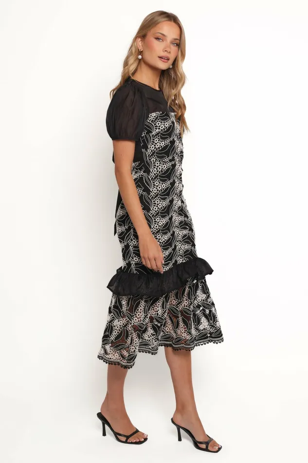 Event Dresses Peyton Midi Dress Black 8211 Petal and Pup Women