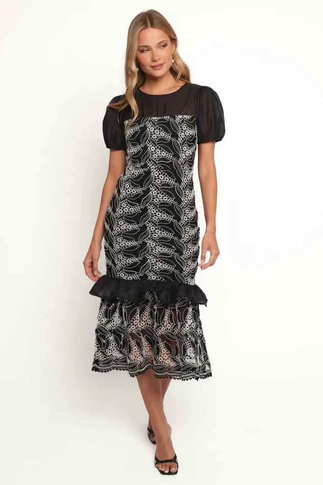 Event Dresses Peyton Midi Dress Black 8211 Petal and Pup Women