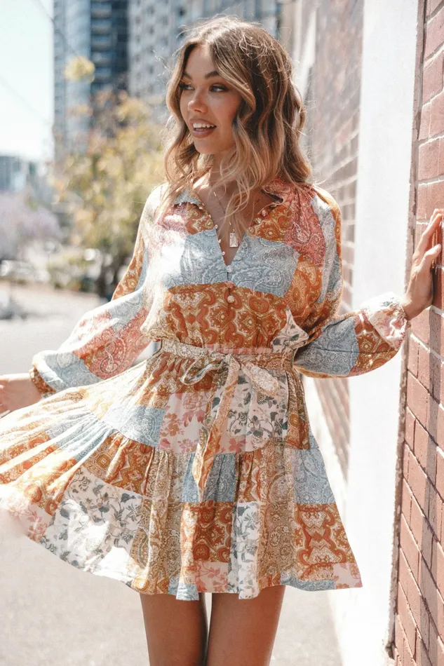 Event Dresses Silante Long Sleeve Mini Dress Maxine Petal and Pup Women