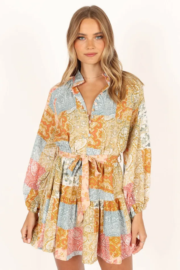 Event Dresses Silante Long Sleeve Mini Dress Maxine Petal and Pup Women
