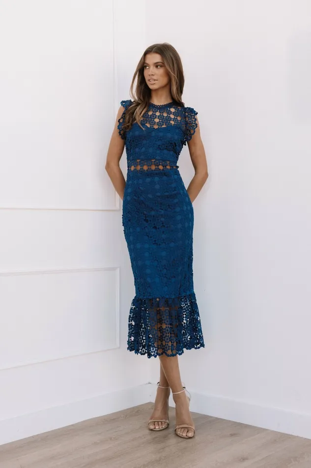 Event Dresses Women Petal and Pup Lauren Dress Navy