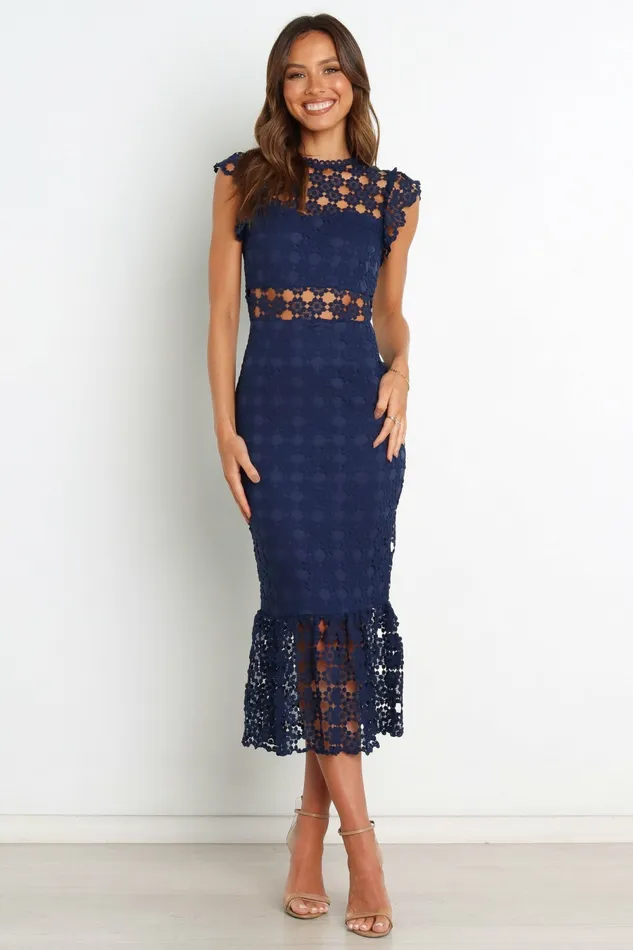 Event Dresses Women Petal and Pup Lauren Dress Navy
