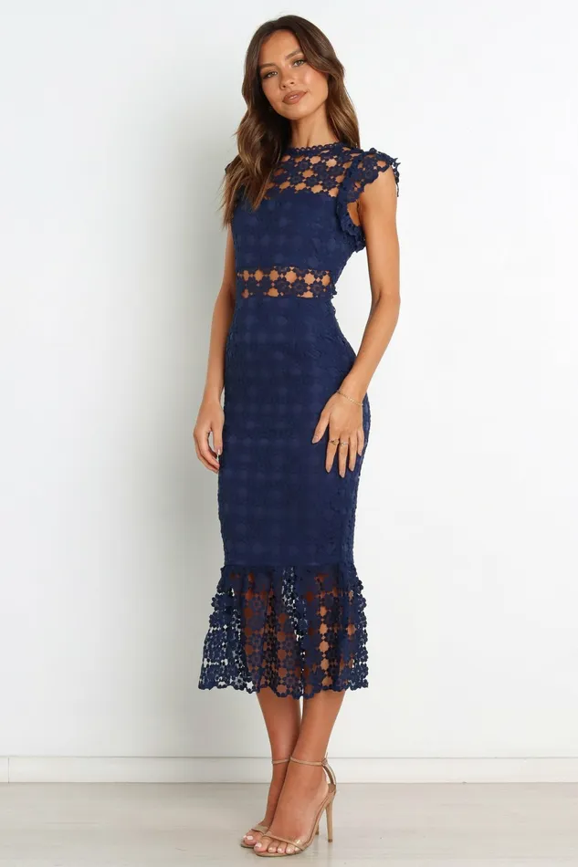 Event Dresses Women Petal and Pup Lauren Dress Navy