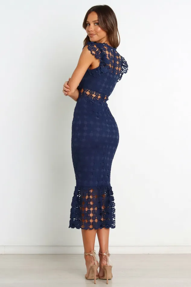 Event Dresses Women Petal and Pup Lauren Dress Navy