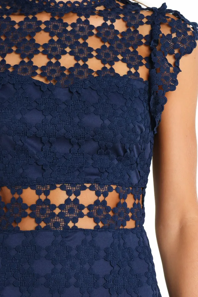 Event Dresses Women Petal and Pup Lauren Dress Navy