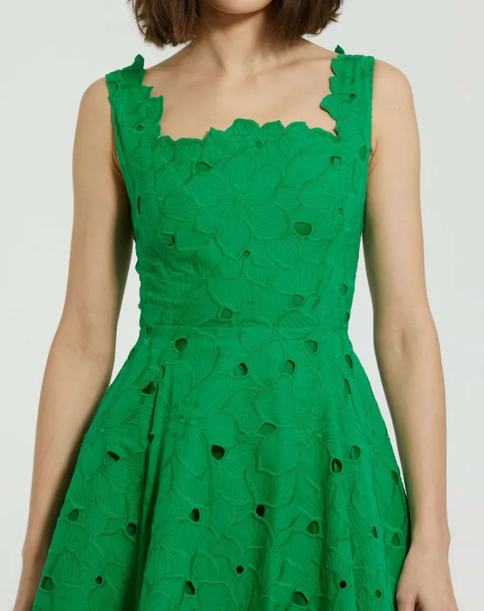 Every Day Dresses Women Embroidered Floral A Line Midi Dress Spring Green Mac Duggal