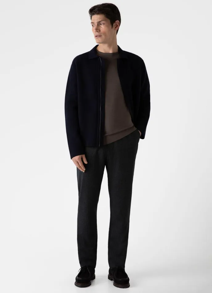 ExtraFine Merino Crew Neck Cedar Men SUNSPEL Knitwear