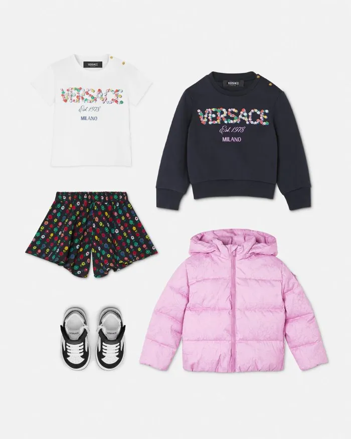 Falling Flowers Baby Shorts Print Children Versace Clothing