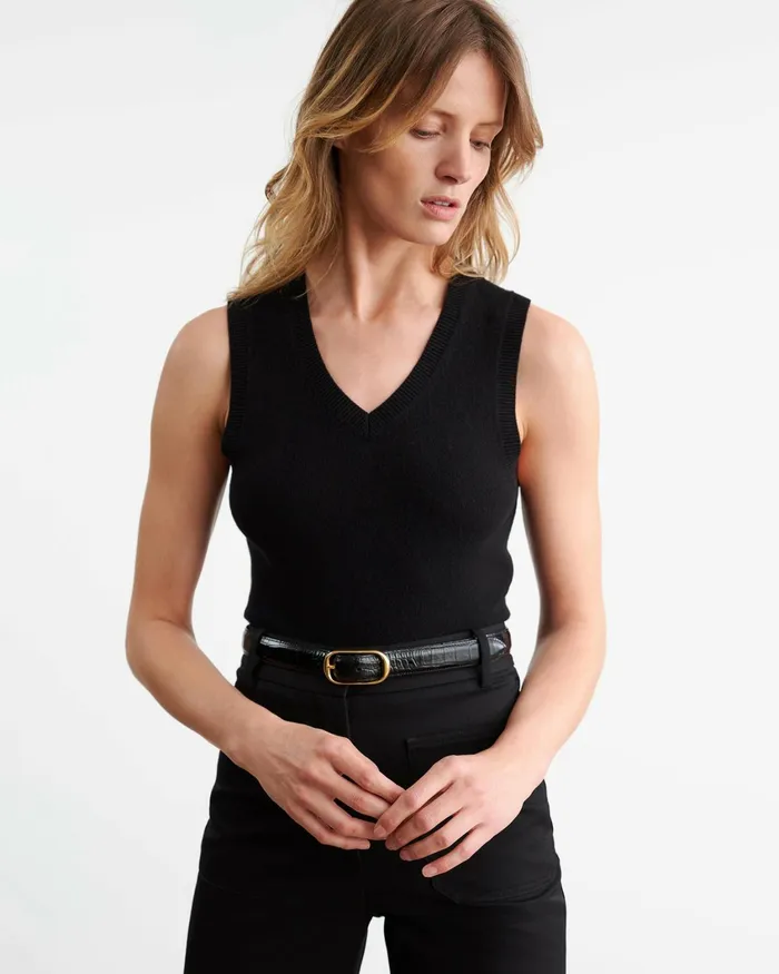 FEBRUARY CASHMERE TANK Ivory Women Nili Lotan Tops