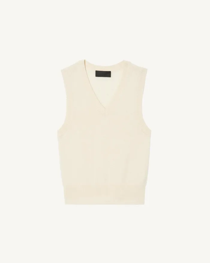 FEBRUARY CASHMERE TANK Ivory Women Nili Lotan Tops