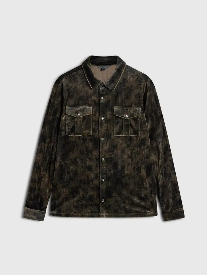 FERENTINO SHIRT Charc Brown Men John Varvatos Shirts