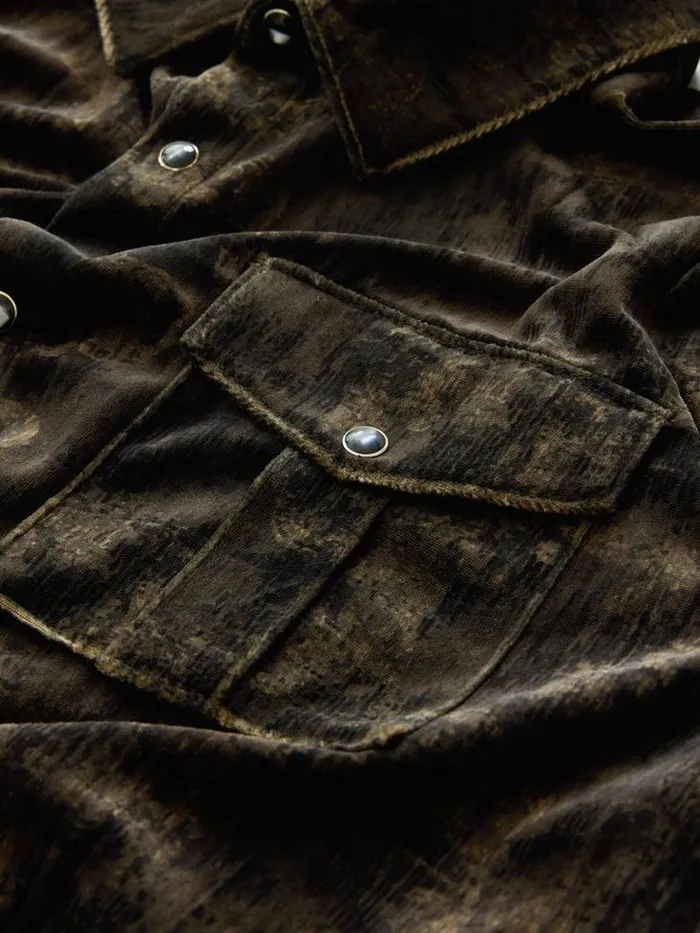 FERENTINO SHIRT Charc Brown Men John Varvatos Shirts