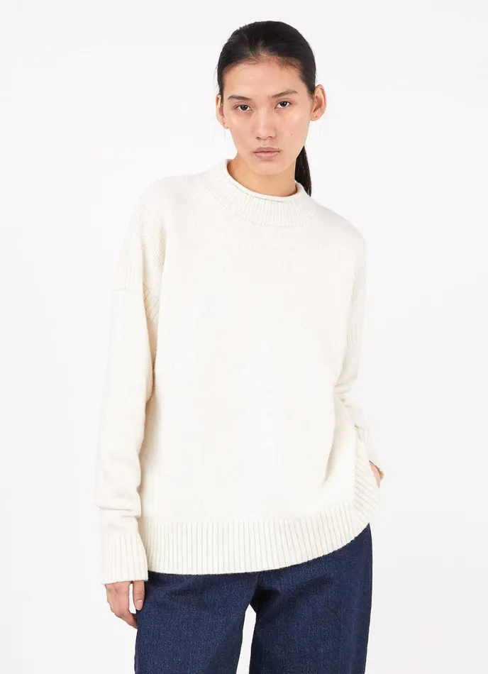 Fisherman Jumper Ecru Women SUNSPEL Knitwear