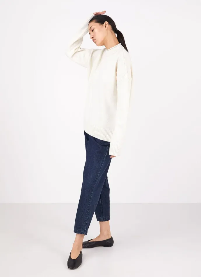 Fisherman Jumper Ecru Women SUNSPEL Knitwear