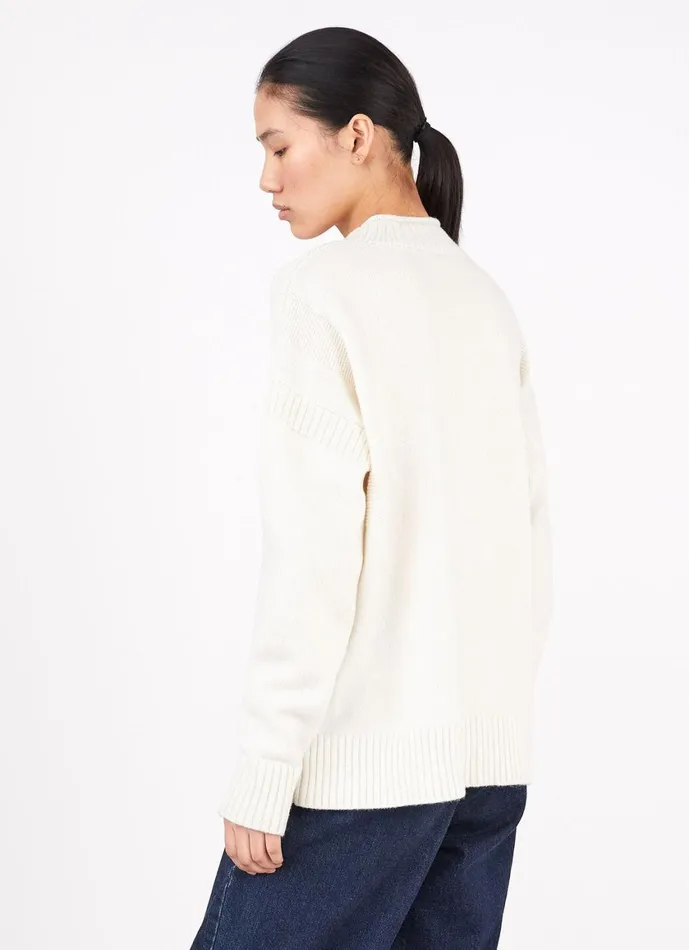 Fisherman Jumper Ecru Women SUNSPEL Knitwear