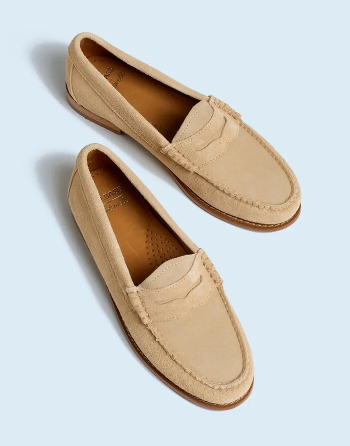 Flats and Loafers Women Madewell Madewell X GHBASS Whitney Weejuns Loafers Off White