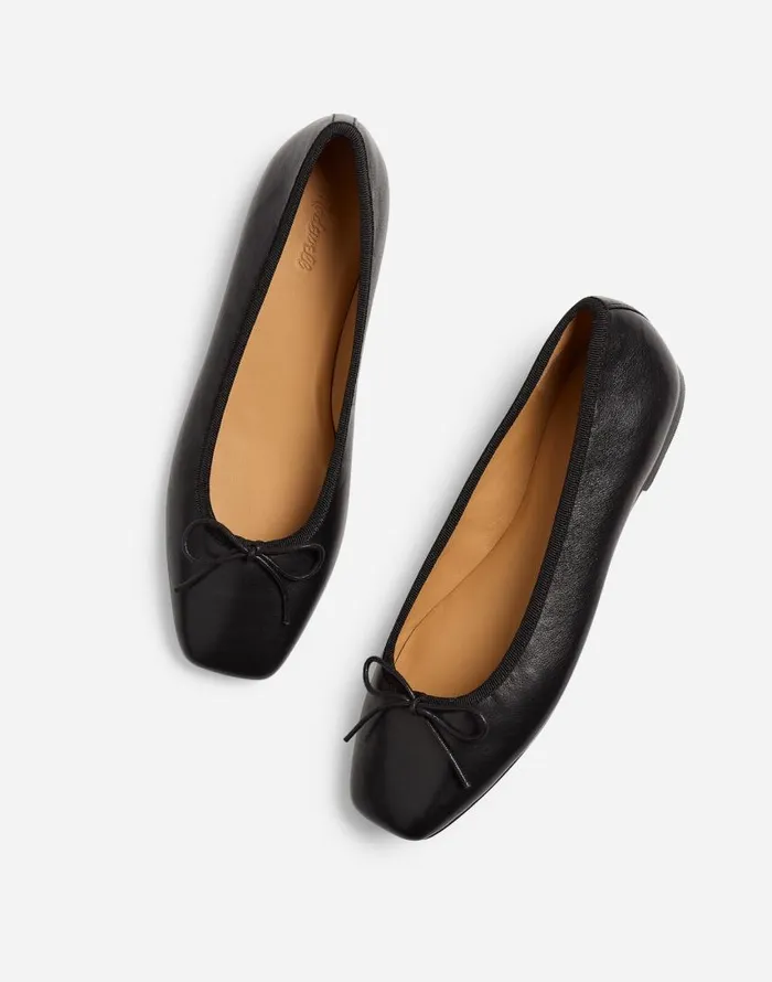 Flats and Loafers Women Madewell The Anelise Ballet Flat True Black