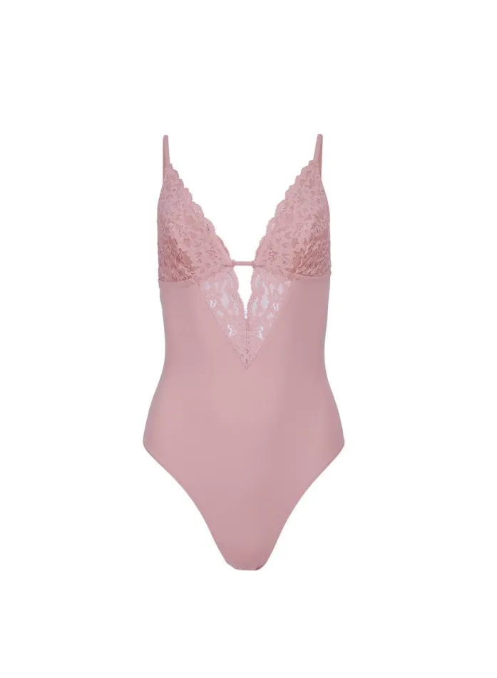 Fleur Du Mal Bodysuits Charlotte 3Way Bodysuit Tan 8211 Women