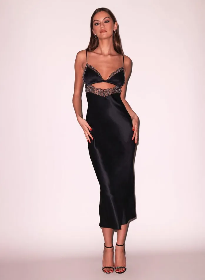 Fleur Du Mal Dresses Beaded Rose Slip Dress Black 8211 Women Fleur Du Mal Dresses Beaded Rose Slip Dress Black 8211 Women