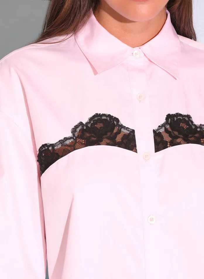 Fleur Du Mal Dresses Poplin Shirt Dress Baby Pink 8211 Women Fleur Du Mal Dresses Poplin Shirt Dress Baby Pink 8211 Women