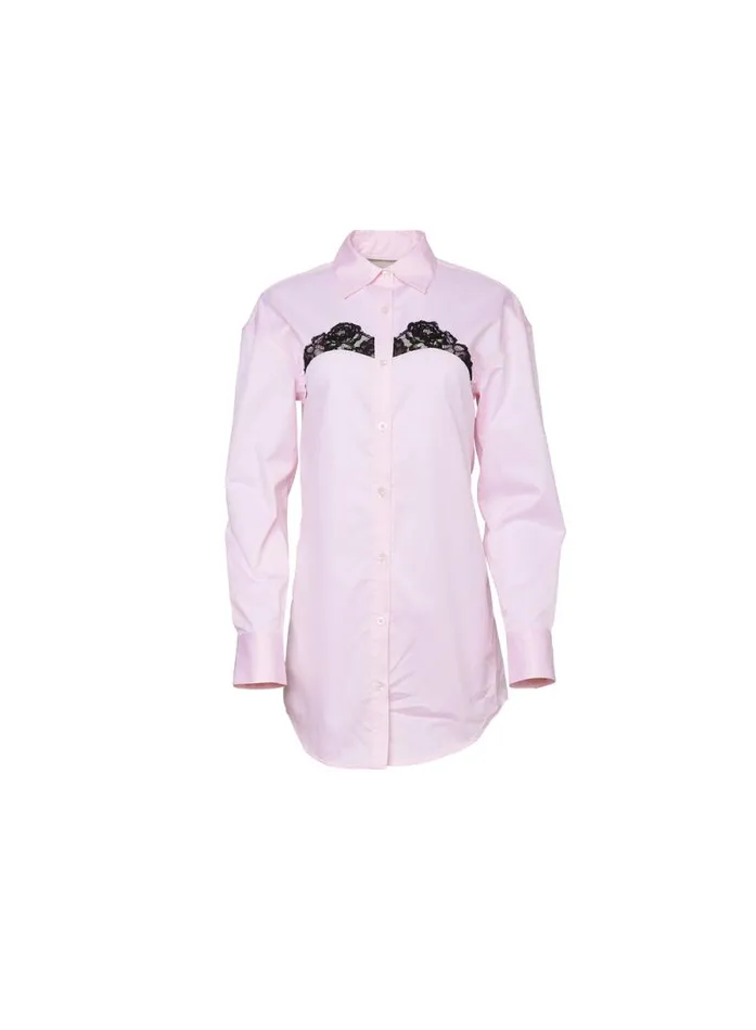 Fleur Du Mal Dresses Poplin Shirt Dress Baby Pink 8211 Women Fleur Du Mal Dresses Poplin Shirt Dress Baby Pink 8211 Women