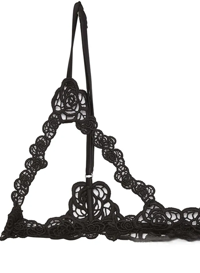 Fleur Du Mal Pleasure Fleur Guipure Ouvert Bralette Black 8211 Women Fleur Du Mal Pleasure Fleur Guipure Ouvert Bralette Black 8211 Women