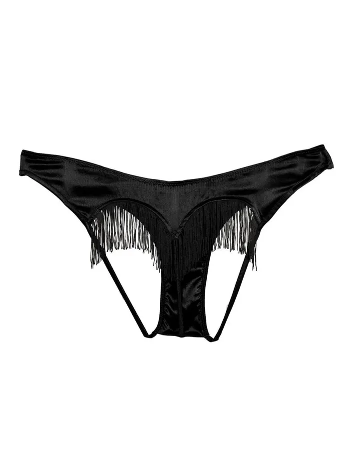 Fleur Du Mal Pleasure Fringe Ouvert Heart Shaped Panty Black 8211 Women
