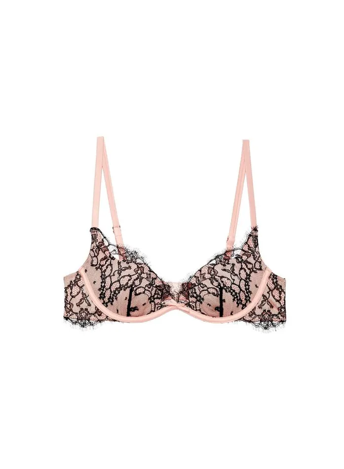 Fleur Du Mal Pleasure Iris Lace Demi Bra Bleached Apricot 8211 Women Fleur Du Mal Pleasure Iris Lace Demi Bra Bleached Apricot 8211 Women