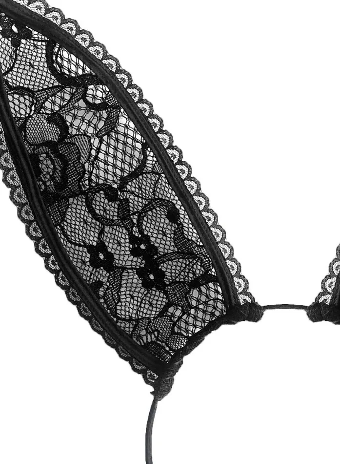 Fleur Du Mal Pleasure Lace Bunny Ears Black 8211 Women Fleur Du Mal Pleasure Lace Bunny Ears Black 8211 Women