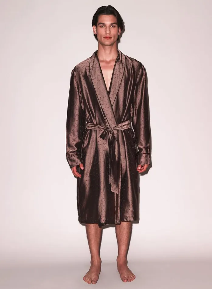 Fleur Du Mal Robes Men039s Jacquard Robe Shroom 8211 Women