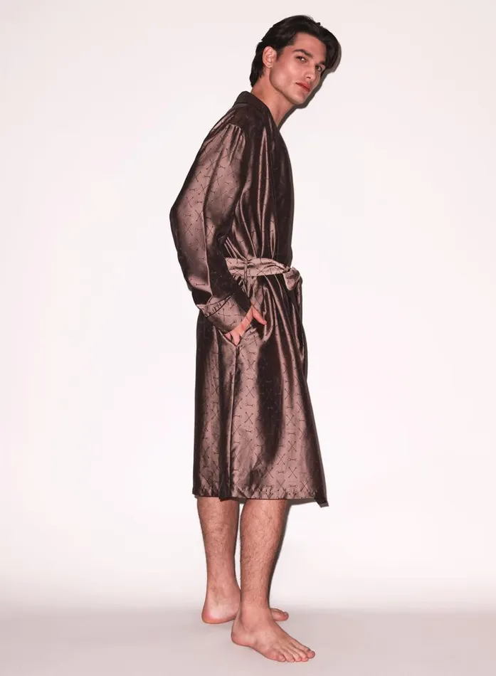 Fleur Du Mal Robes Men039s Jacquard Robe Shroom 8211 Women