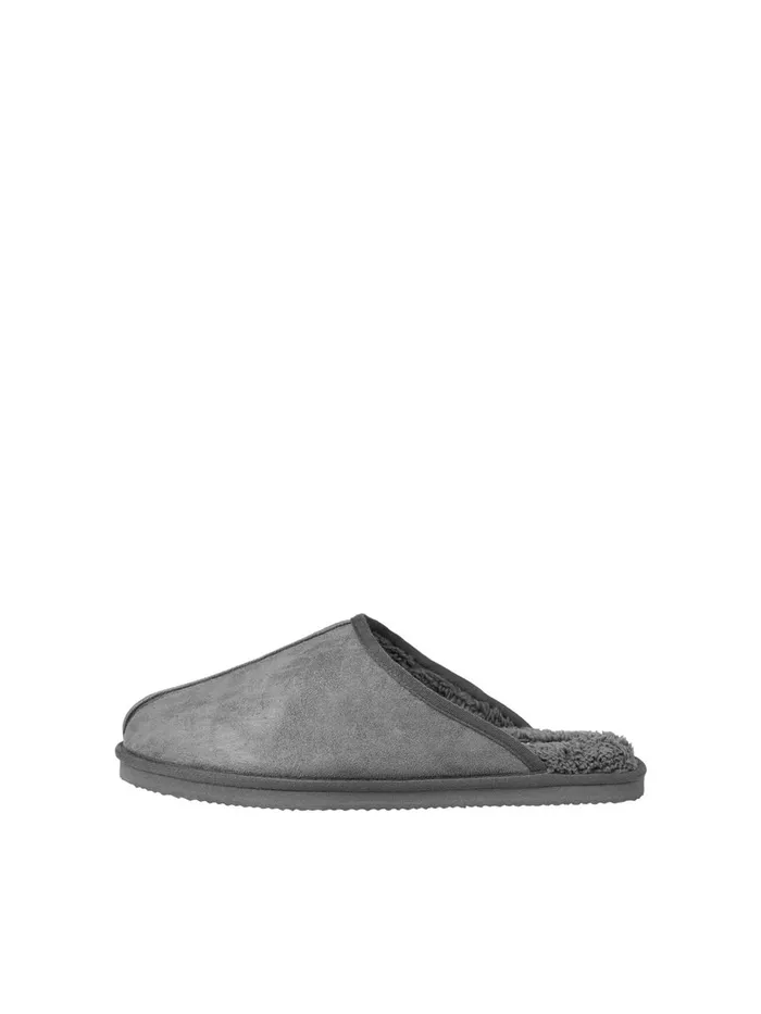 Flip Flops and Sandals JACK and JONES Mens MICROFIBER SLIPPERS Grey Castlerock For Sale