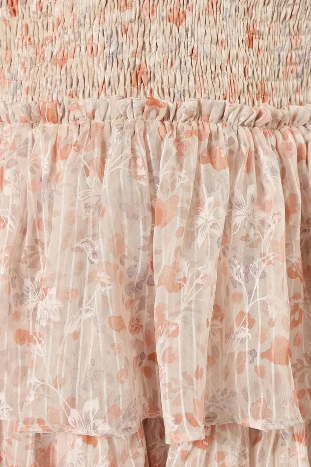 Floral Dresses Kristah Maxi Dress Peach Floral Petal and Pup Women