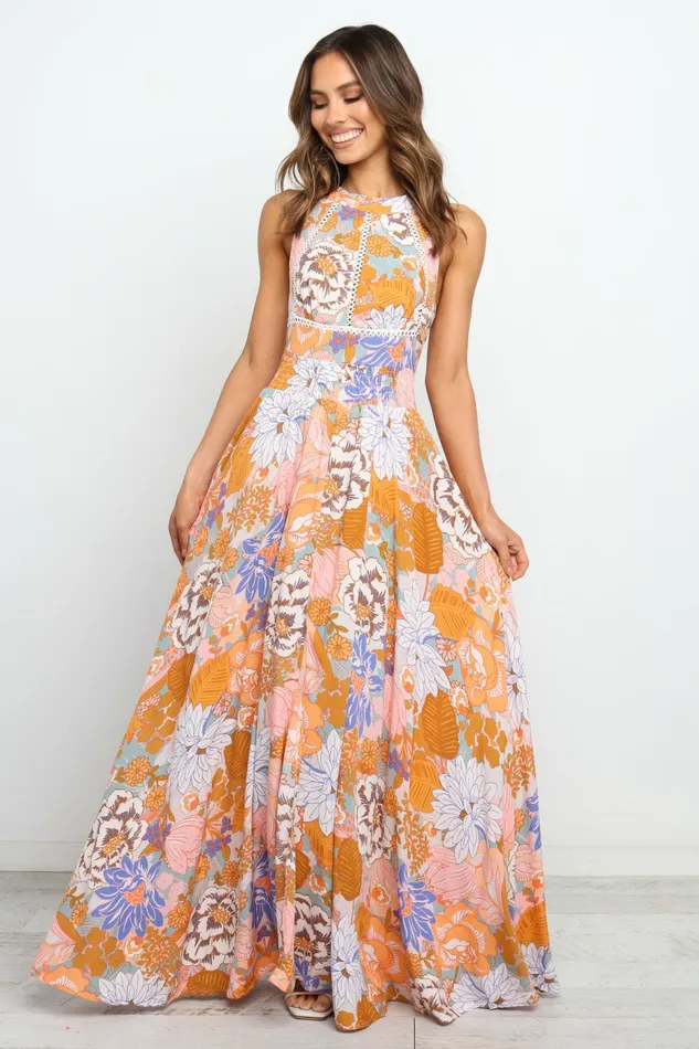 Floral Dresses Petal and Pup Women Newell Dress Orange