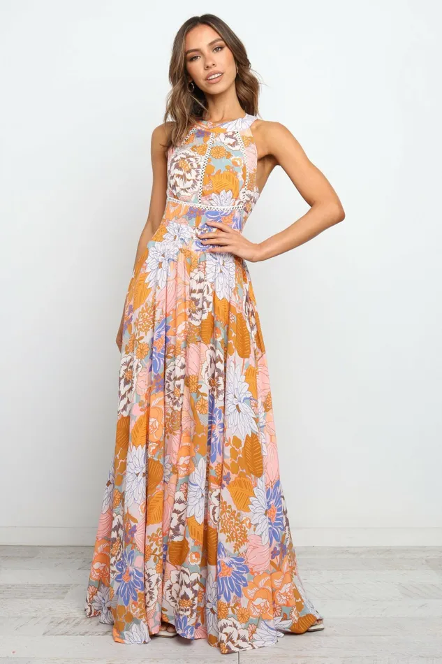 Floral Dresses Petal and Pup Women Newell Dress Orange