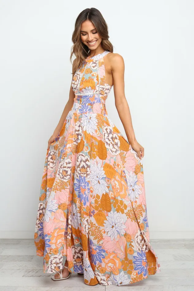 Floral Dresses Petal and Pup Women Newell Dress Orange
