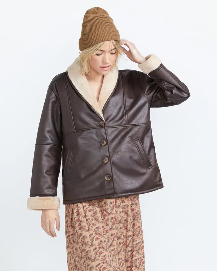 Fly By Babe Jacket 8211 Dark Chocolate Womens Volcom Jackets