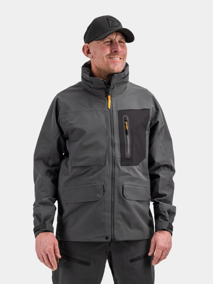 Fractus Jacket Coal Black Men Didriksons Shell Jackets