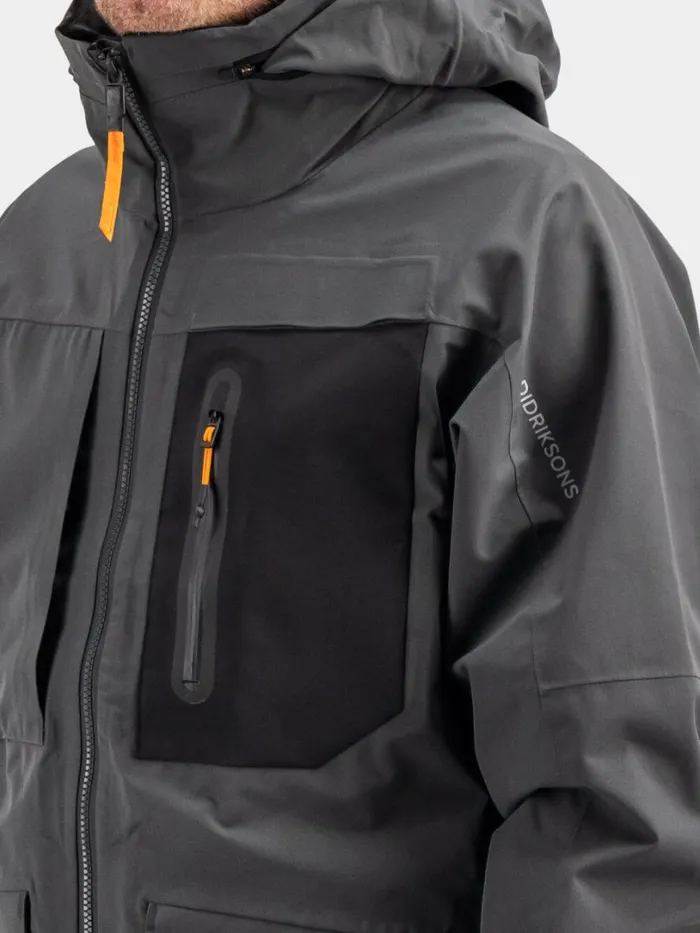 Fractus Jacket Coal Black Men Didriksons Shell Jackets