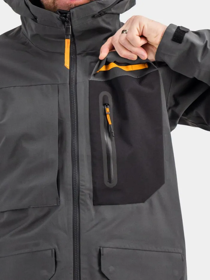 Fractus Jacket Coal Black Men Didriksons Shell Jackets