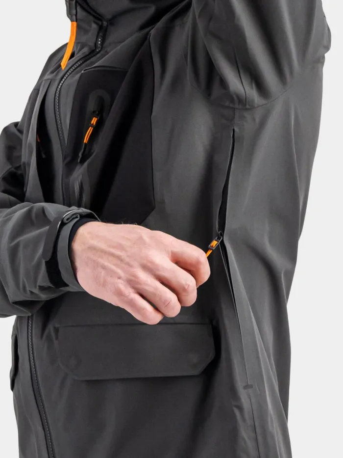 Fractus Jacket Coal Black Men Didriksons Shell Jackets