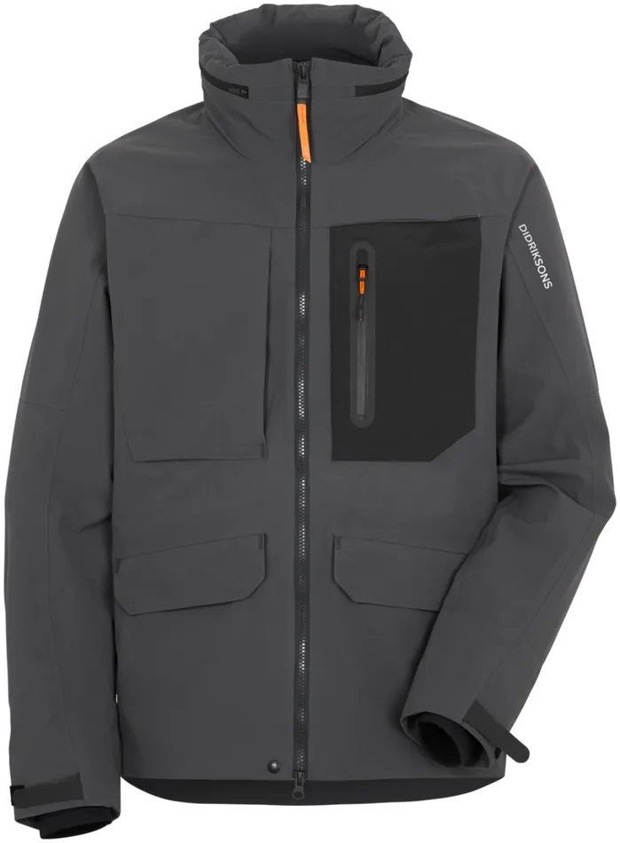 Fractus Jacket Coal Black Men Didriksons Shell Jackets