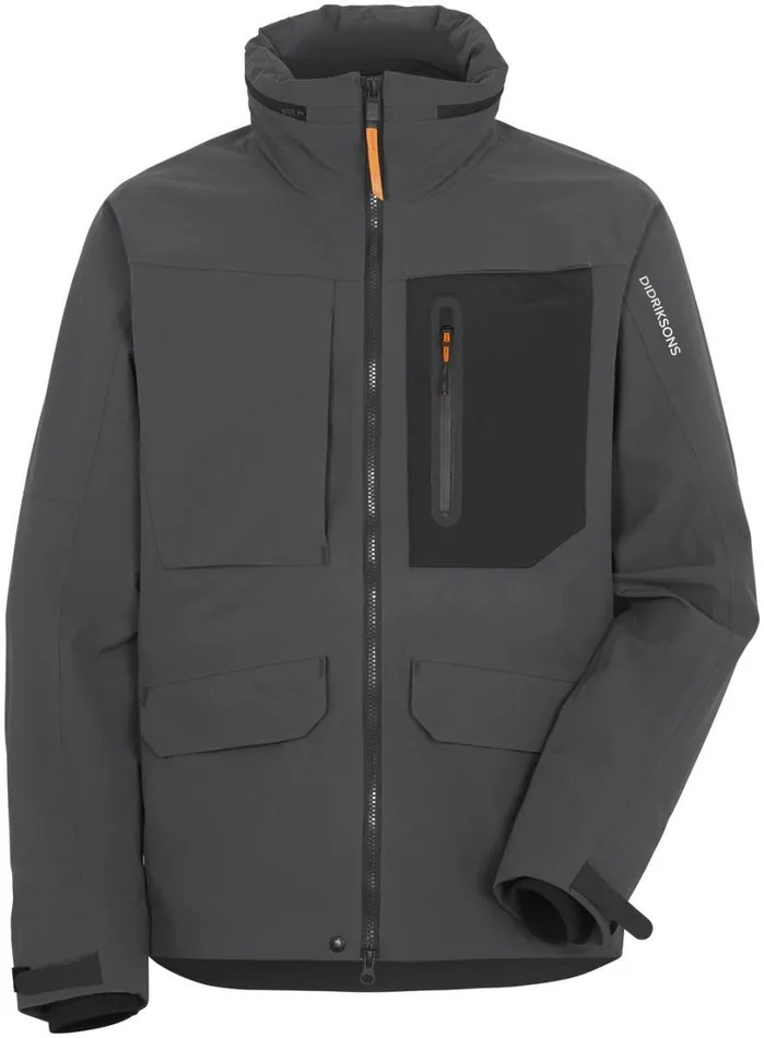 Fractus Jacket Coal Black Men Didriksons Shell Jackets