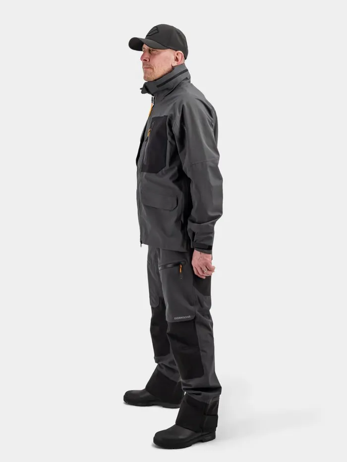 Fractus Jacket Coal Black Men Didriksons Shell Jackets