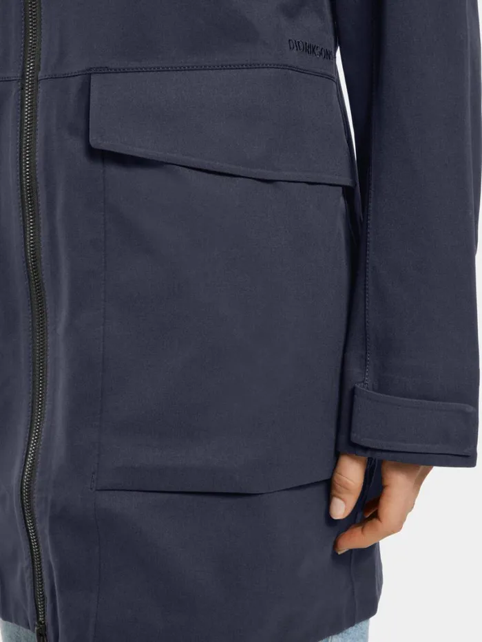 Fredrika Parka Dark Night Blue Women Didriksons Spring Jackets