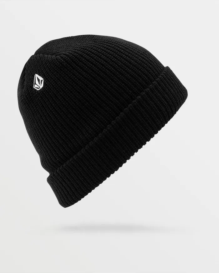 Full Stone Beanie 8211 Black Mens Volcom Hats and Beanies