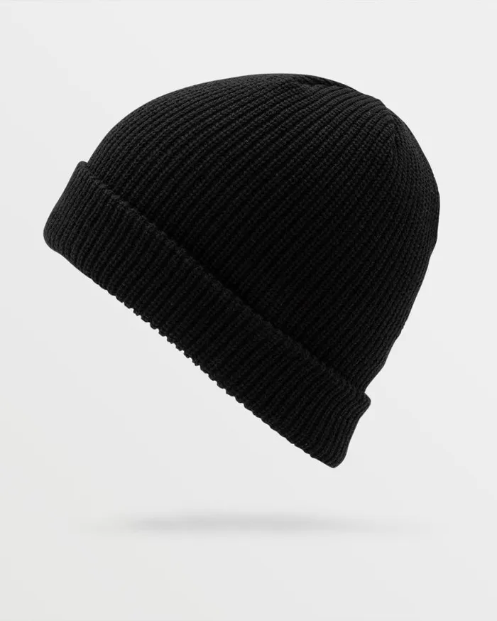 Full Stone Beanie 8211 Black Mens Volcom Hats and Beanies